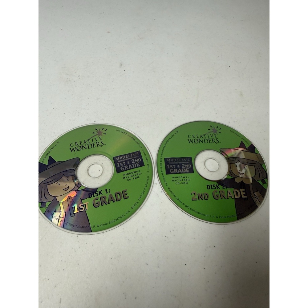 Madeline Classroom Companion 1st & 2nd Grade PC MAC CD-ROM 1997 Lot Discs Only